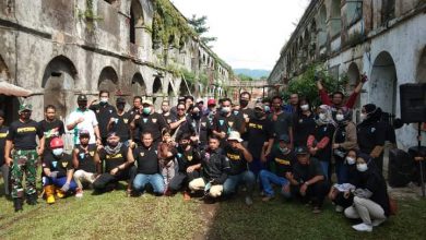 Foto Bersama Denpom Ambarawa dan LSM Garda Nasional usai Kerja Bhakti (Foto Jib)