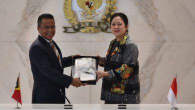 Ketua DPR RI Puan Maharani dan Ketua Parlemen Republik Timor Leste di Jakarta Selasa ( 23/8/2022) Foto Istimewa