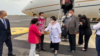 Ketua Umum PDIP Megawati Soekarno Putri tiba di Jeju Korea Selatan. Foto Istimewa