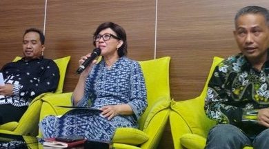 Rektor Universitas Gajah Mada Ova Emelia, pada jumpa pers Selasa sore ( 11/10/2022) foto istimewa