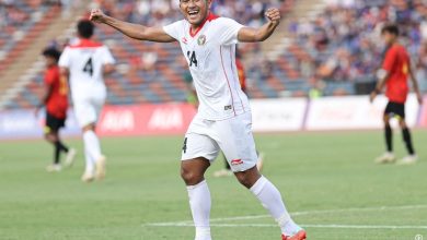 Fajar- pencetak dua gol ke gawang Timor Leste di arena Sea Games Kamboja 2023, Minggu ( 7/5/2023) Foto istimewa