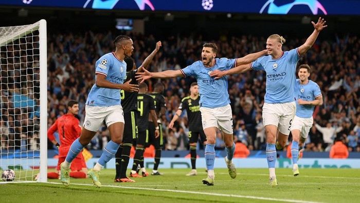 eks foto Menang telak- Manchester City menang telak 4-0 (2-0) atas Real Madrid laga semifinal ke-2 Liga Champions Kamis dinihari (18/5/2023) di stadion Etihat. Foto istimewa